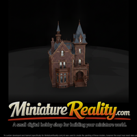 Red Brick Mansion Tower miniature, three-quarter view — thumbnail 1