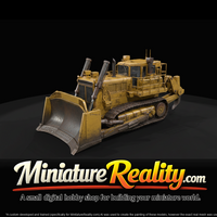 Komatsu D375A Bulldozer miniature, three-quarter view — thumbnail 3