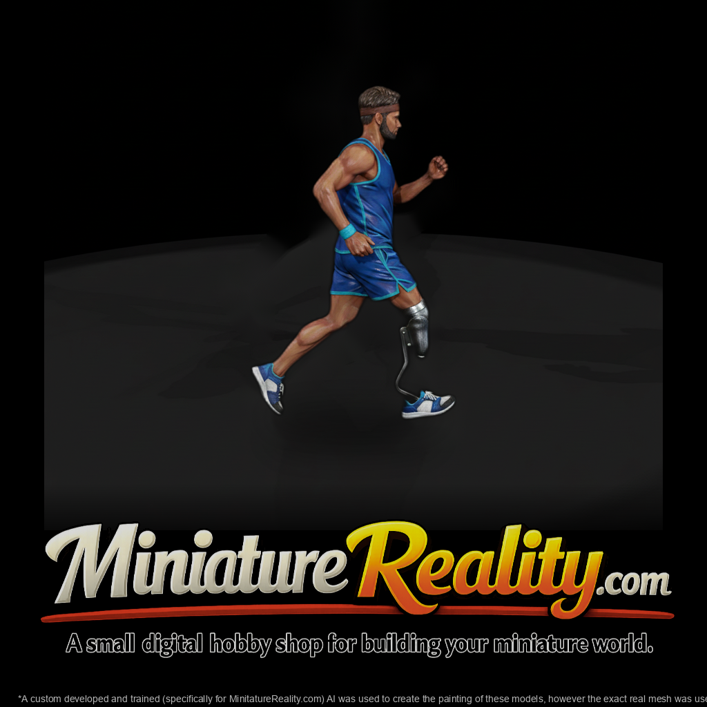 Para-Athlete Sprinter with Running Blade