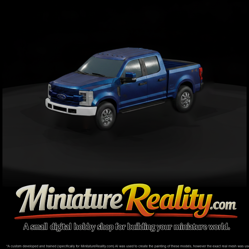 Untextured Ford Super Duty Crew Cab Pickup 3D Mode