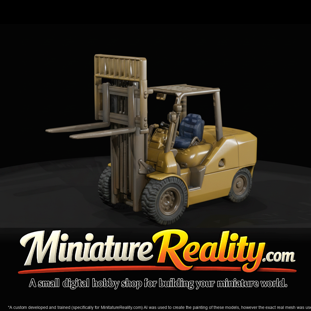 KO Forklift miniature, three-quarter view