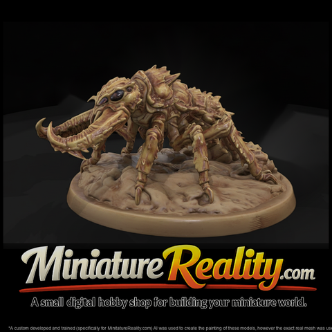 Sand Trap Antlion Beast miniature, three-quarter view