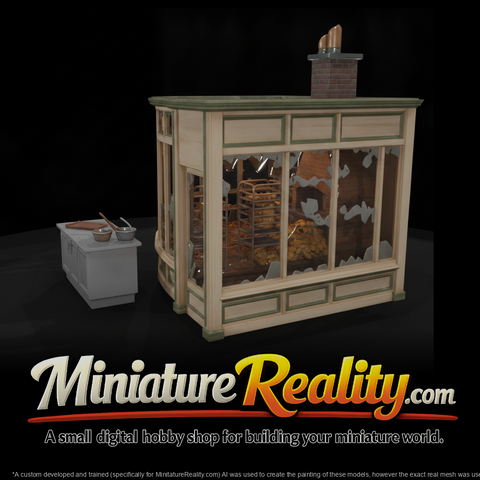 Corner Bakery Shopfront with Display Windows