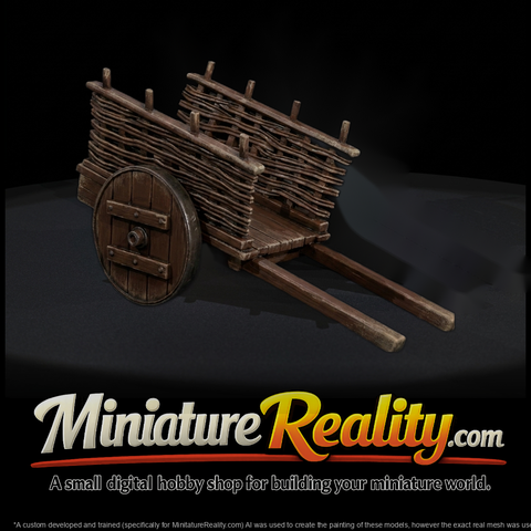 Rustic Wicker Hand Cart