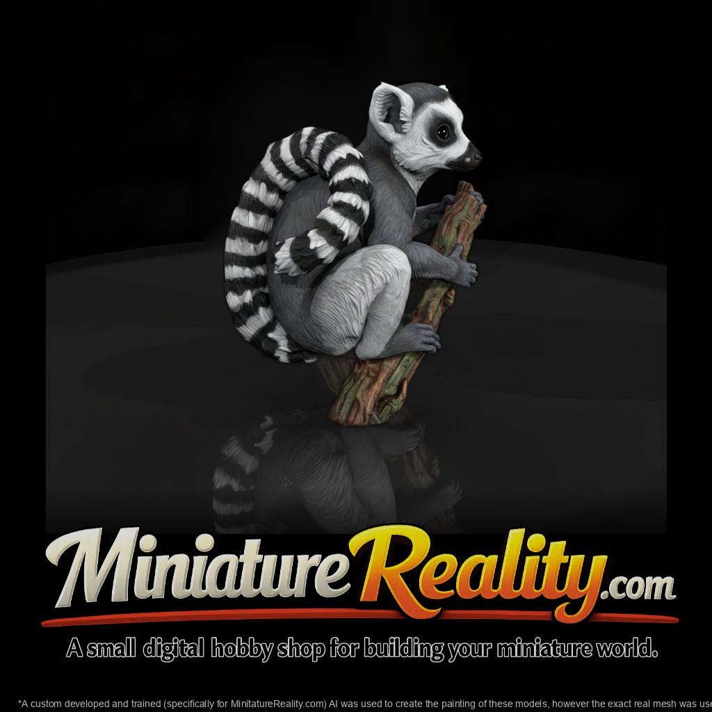 Ring-Tailed Lemur on a Branch