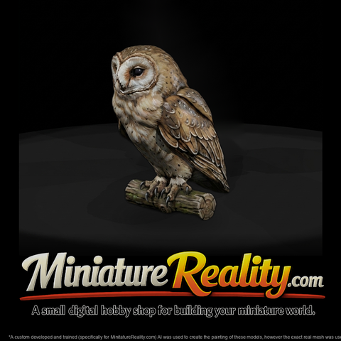 Stylized Owl Figurine — Perched & Displays