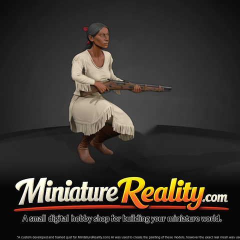 Female Frontier Scout — Kneeling