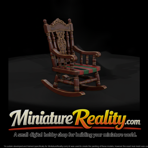 Rocking Chair miniature, three-quarter view