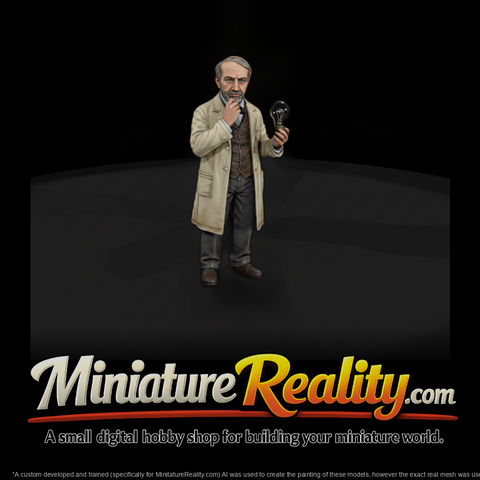 Hist 0173 Historical Thomas Edison Miniature Figur
