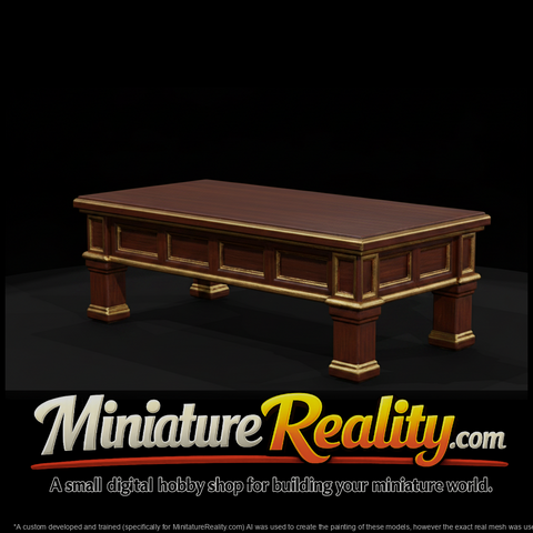 Coffee Table miniature, three-quarter view