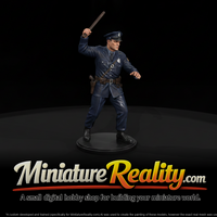 1950s Patrolman Swinging a Nightstick — thumbnail 1