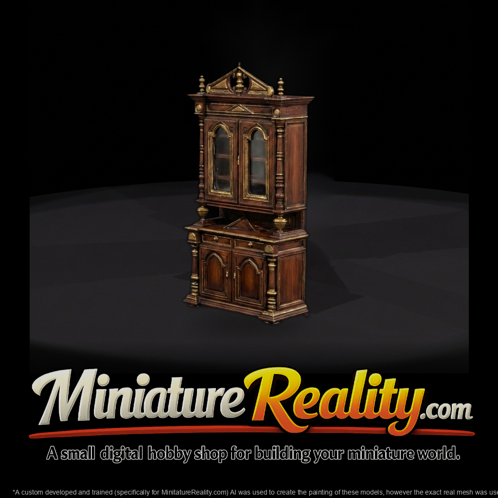 Victorian Ornate Display Hutch — Furniture