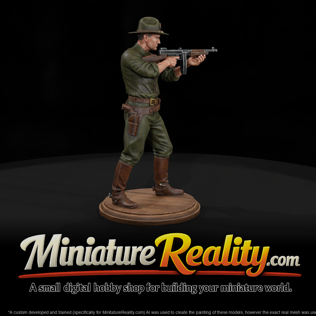 1920s Lawman with Submachine Gun