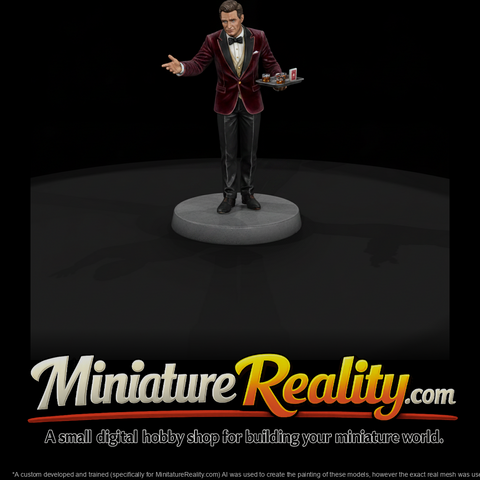 Casino Host in Velvet Dinner Jacket miniature, three-quarter view
