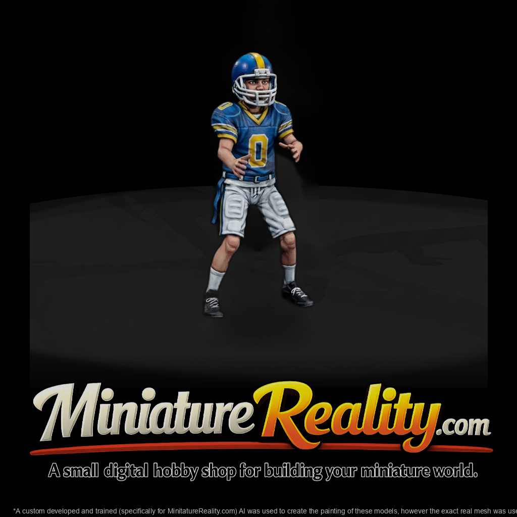 Youth Football Player in Full Pads