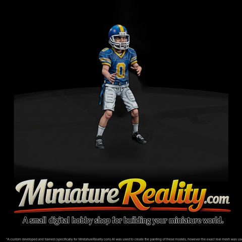 Youth Football Player in Full Pads
