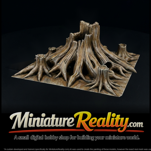 Stylized Tree Stump Cluster — Terrain