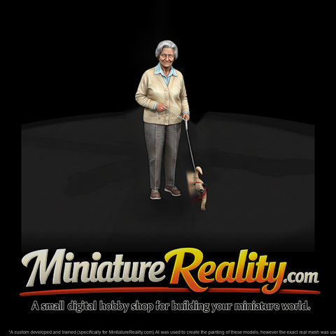 0141 Elderly Grandmother Dog Leash