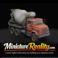 Cement Mixer Truck miniature, three-quarter view — thumbnail 3
