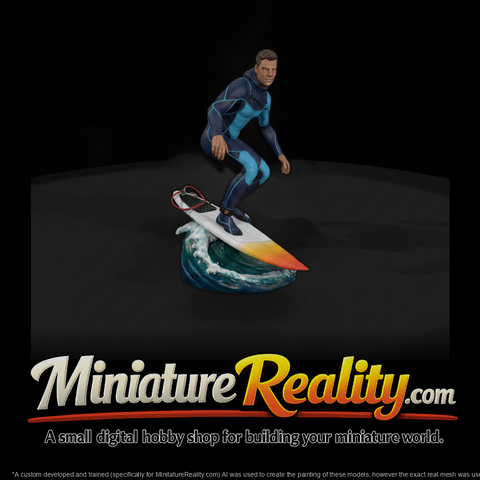 Surfer Riding a Wave