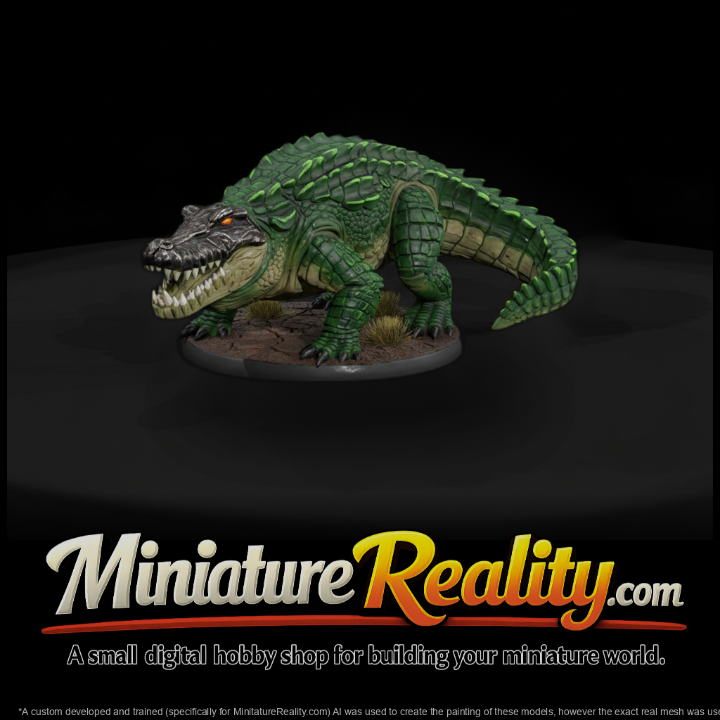 Stylized Armored Giant Crocodile Tabletop Miniatur