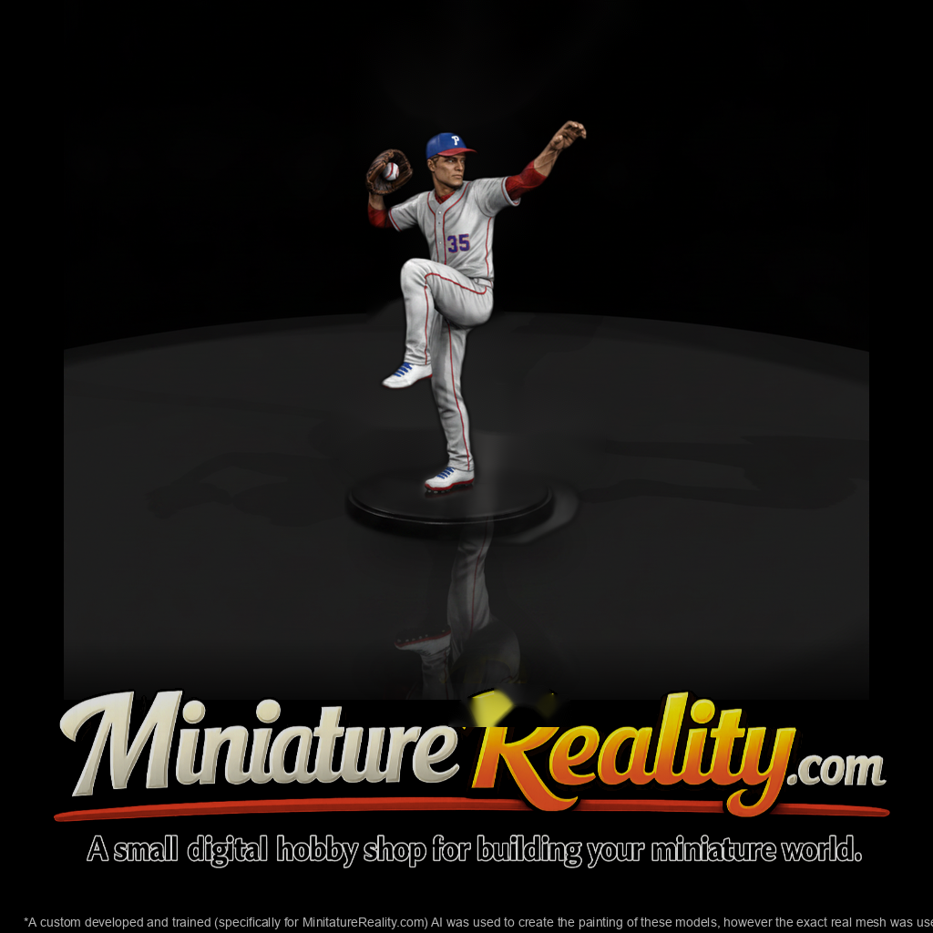 Poparc 0284 Baseball Pitcher Windup Alternate Pose