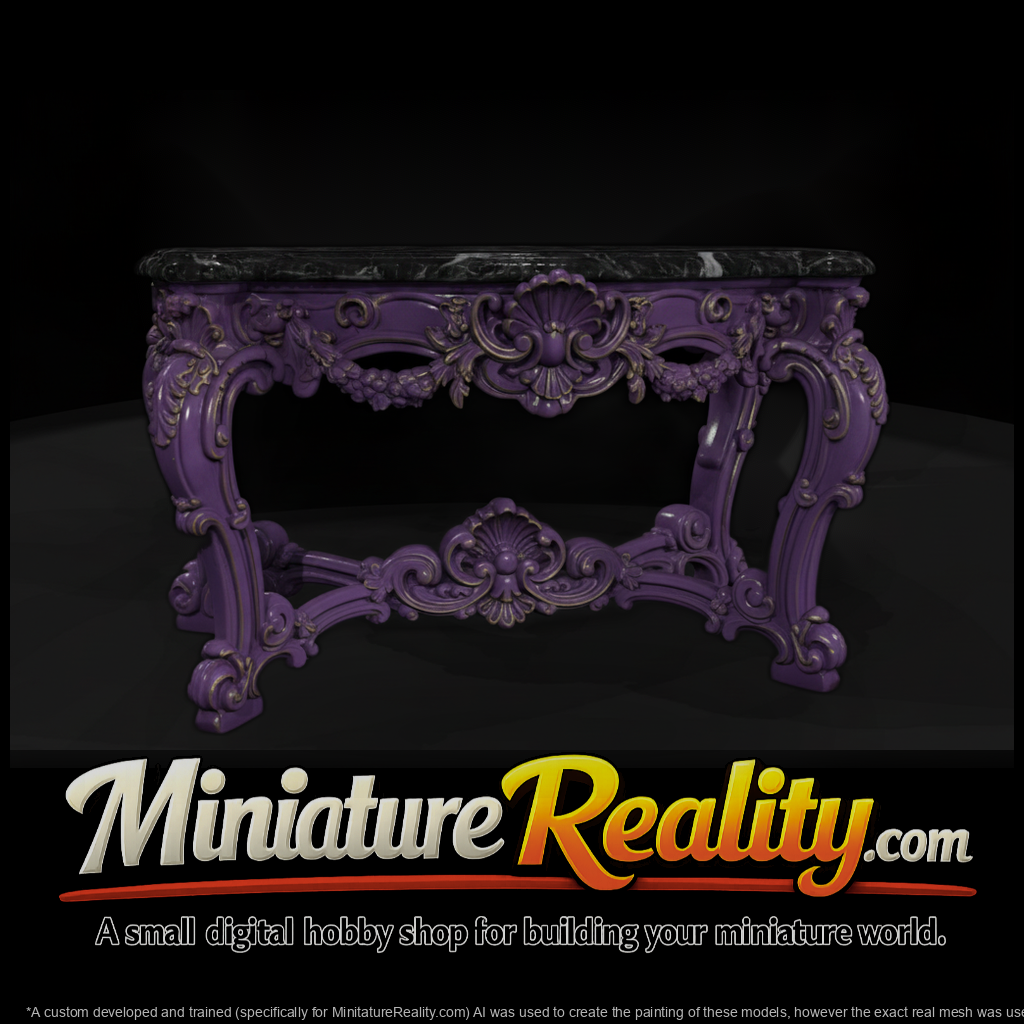 Console Table miniature, three-quarter view