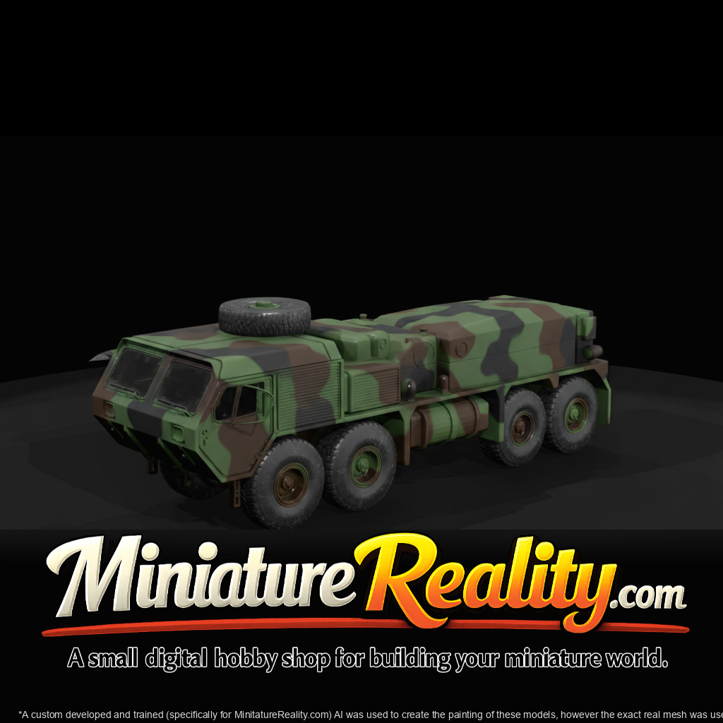 Oshkosh HEMTT Wrecker Truck miniature, three-quarter view