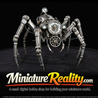 Nightmare Clockwork Giant Spider miniature, three-quarter view — thumbnail 3
