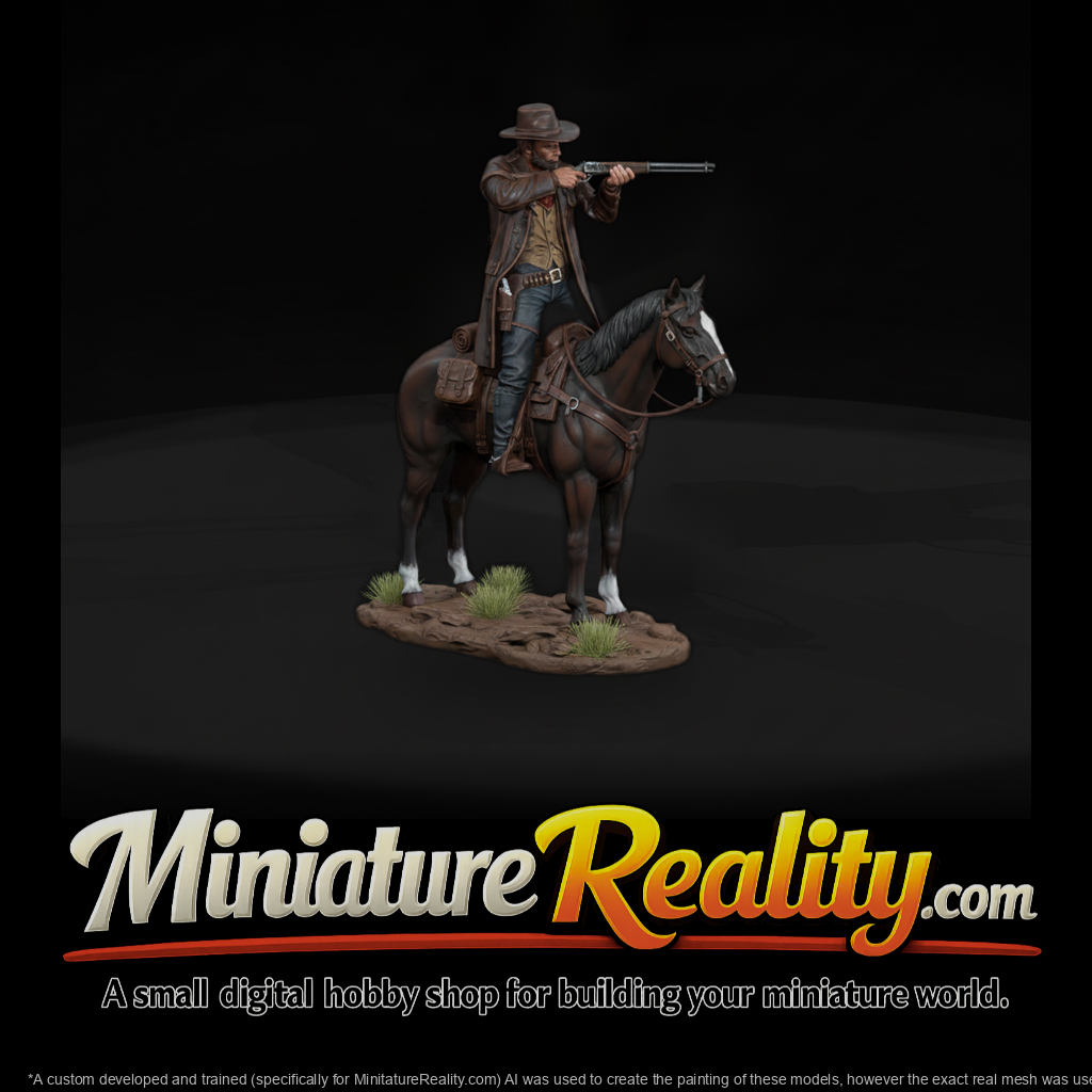 Old West Posse Rider on Horseback