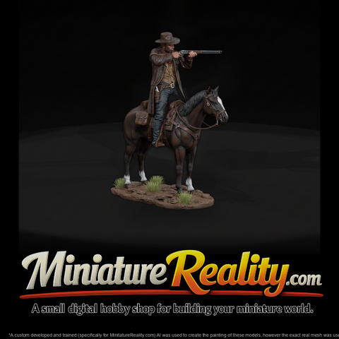 Old West Posse Rider on Horseback