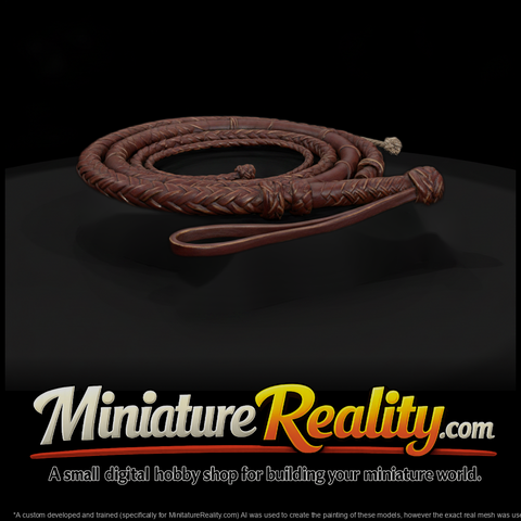 Coiled Leather Bullwhip