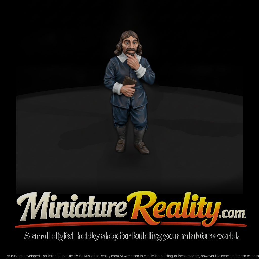 Hist 0130 Historical Rene Descartes Miniature Figu