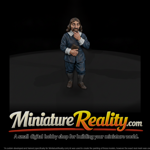 Hist 0130 Historical Rene Descartes Miniature Figu