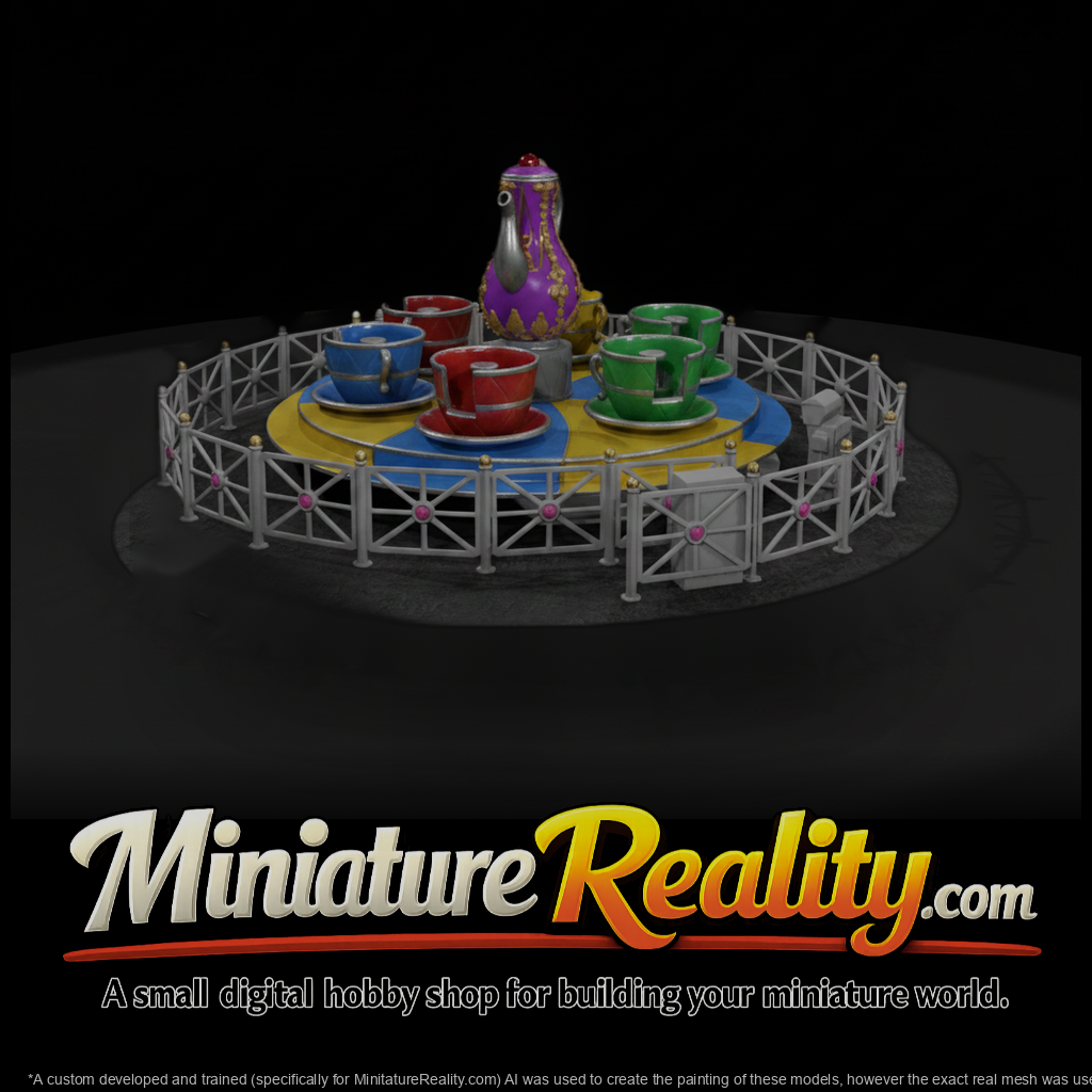 Spinning Teacup Fairground Ride