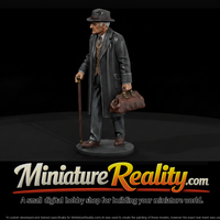 Elderly Traveler with Cane and Gladstone Bag — thumbnail 1