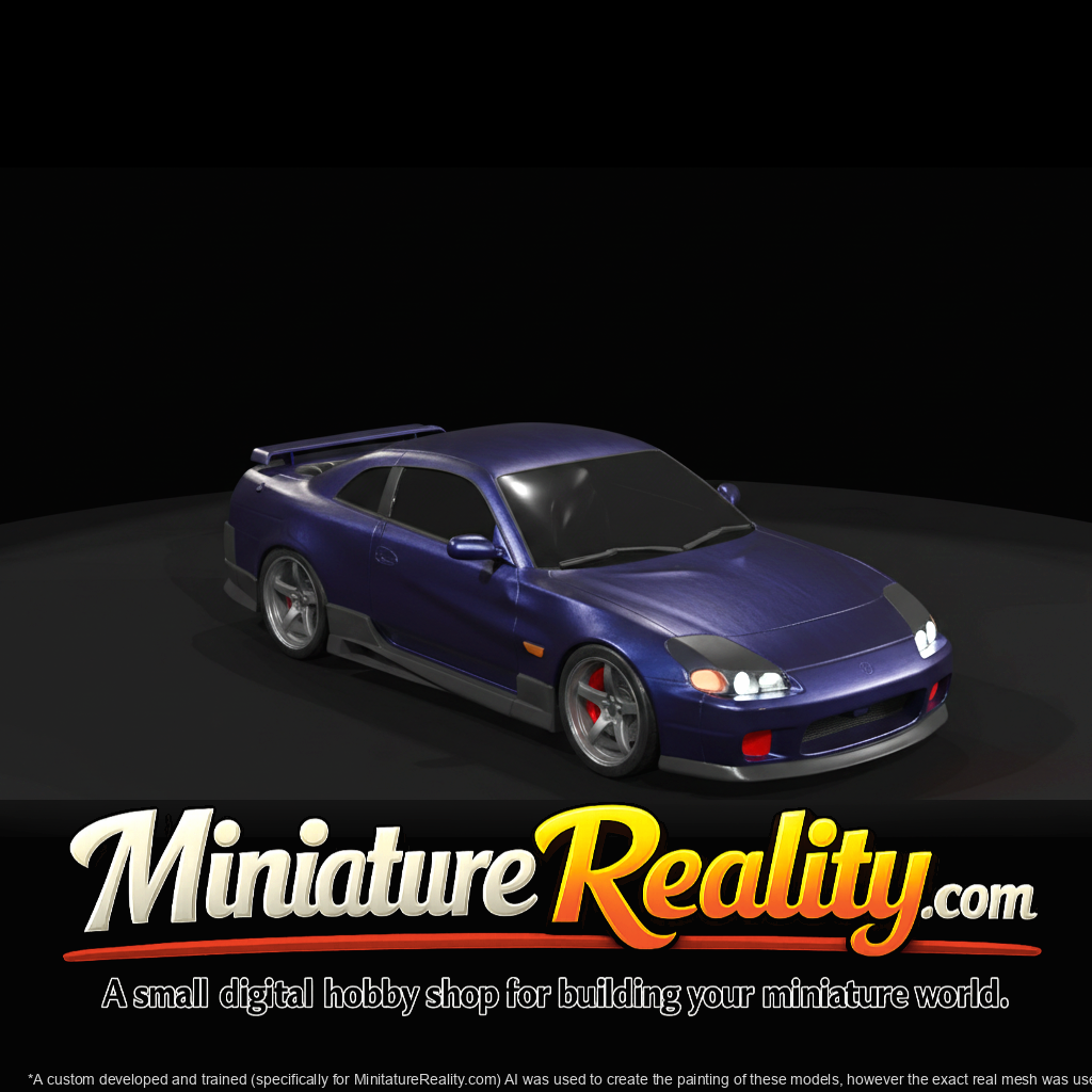 Lowrider Car miniature, three-quarter view