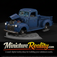 Derelict 1940s Pickup On Blocks — thumbnail 1