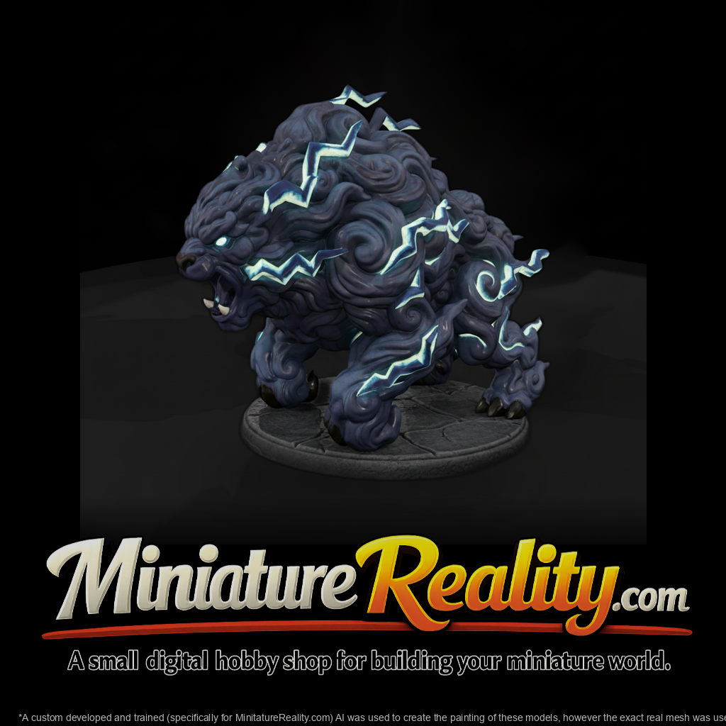 Storm Coil Thunder Beast miniature, three-quarter view