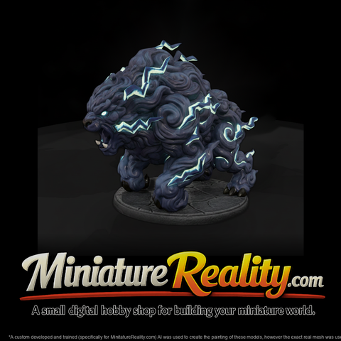 Storm Coil Thunder Beast miniature, three-quarter view