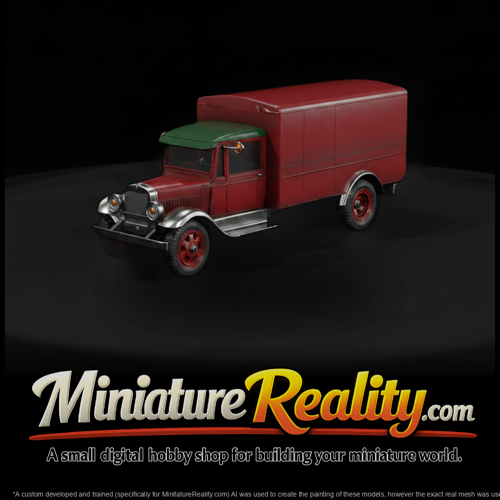 Classic Vintage Box Truck 3D Base Model Dbwfsrsz