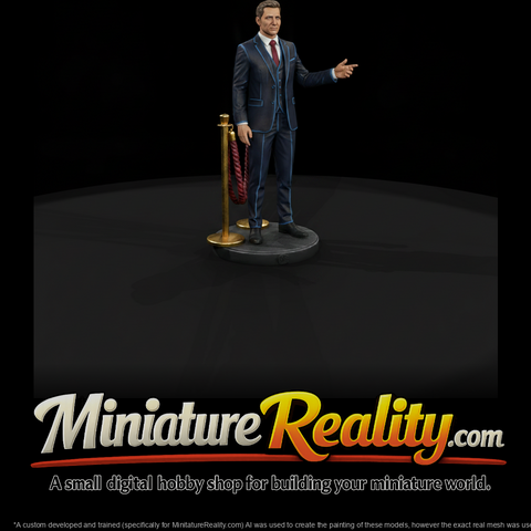 Vip Rope Host miniature, three-quarter view