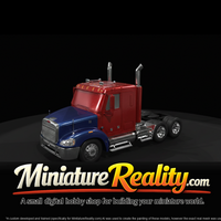 2005 Freightliner Columbia Semi Truck miniature, three-quarter view — thumbnail 4