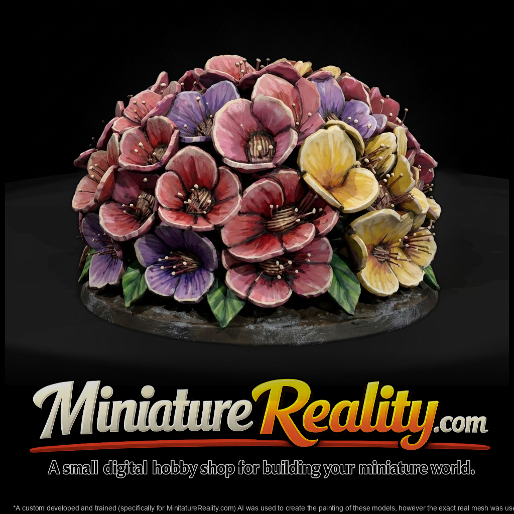 Stylized Sculpted Flower Cluster