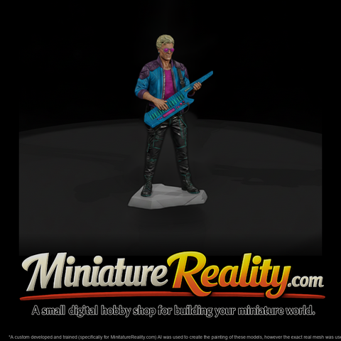 Synthwave Keytar Player