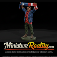 Football Fan Holding Up Team Scarf — thumbnail 1