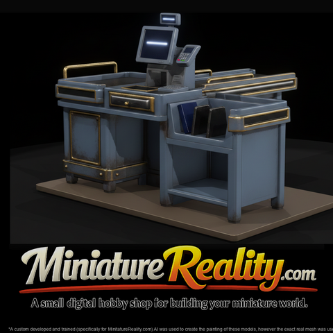 Retail Checkout Counter with Terminal