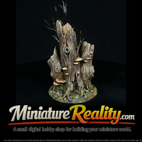 Stylized Dead Tree Stump Terrain Base — thumbnail 1