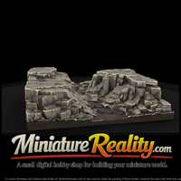 Eroded Rocky Gully Terrain miniature, three-quarter view — thumbnail 1