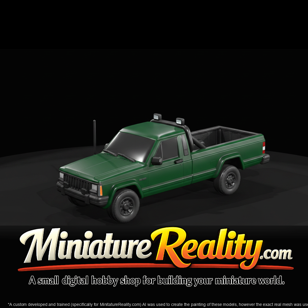 1984 Jeep Comanche MJ Pickup Truck miniature, three-quarter view